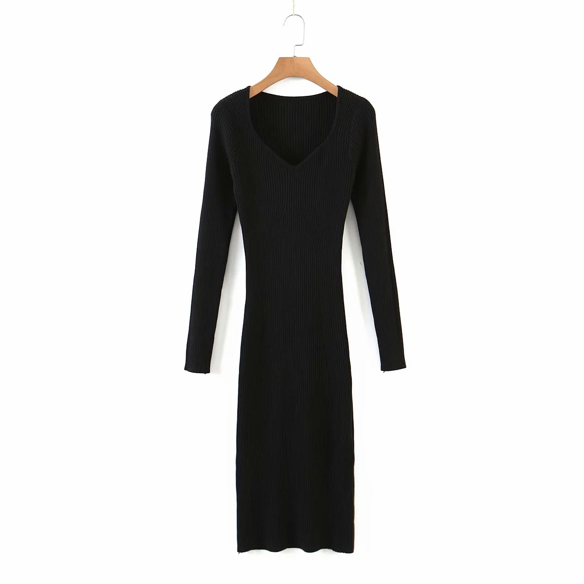 knitted long-sleeved dress NSHS24427