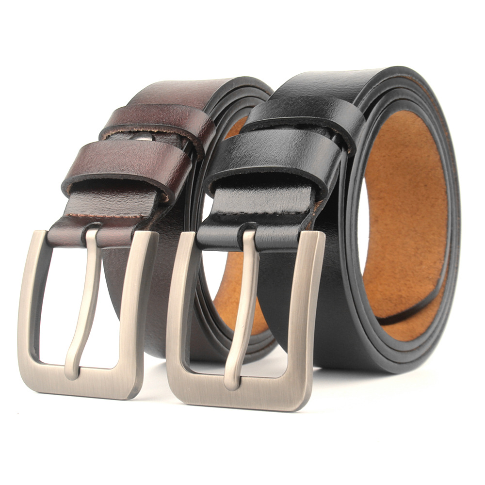Men's genuine leather extended large size belt pure cowhide export model, specializing in the production of extended men's genuine leather belts