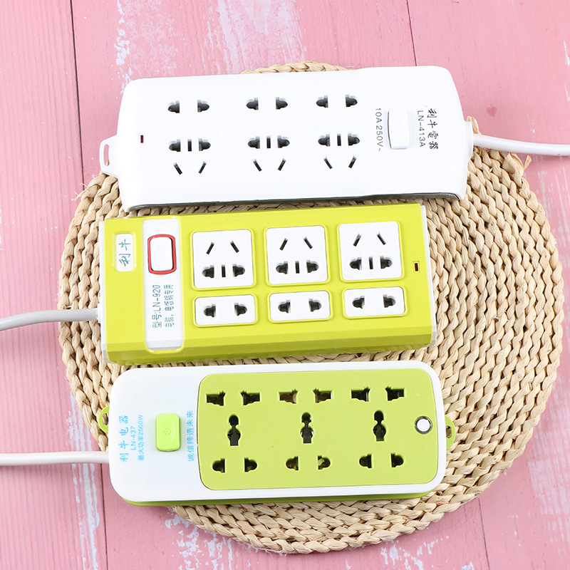 9.9十元店外贸家用开关插座带线插排 有线排插电源插线板 批发