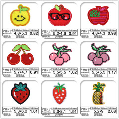 電腦繡花水果花卉童裝輔料飾品配件手工DIY補丁草莓菠蘿刺繡布貼