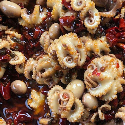 【酒吧KTV夜店燒烤餐飲】麻辣香辣八爪魚即食網紅盒裝小海鮮