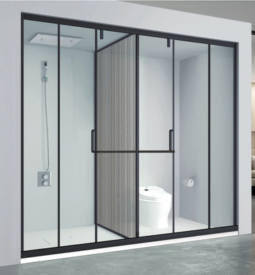 2020新款304不锈钢淋浴房 一字沐浴玻璃隔断整体淋浴房 T型沐浴房|ms
