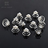 Spiral, hairgrip, beads from pearl, accessories, suitable for import, European style, wholesale