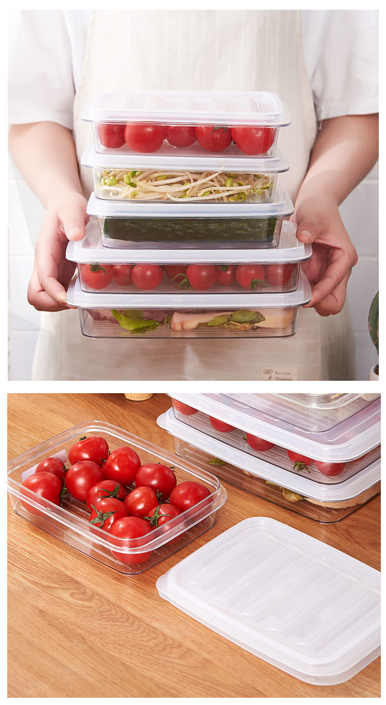 塑料保鲜盒微波炉便当盒 透明冰箱食物收纳盒 外卖密封水果盒批发详情13