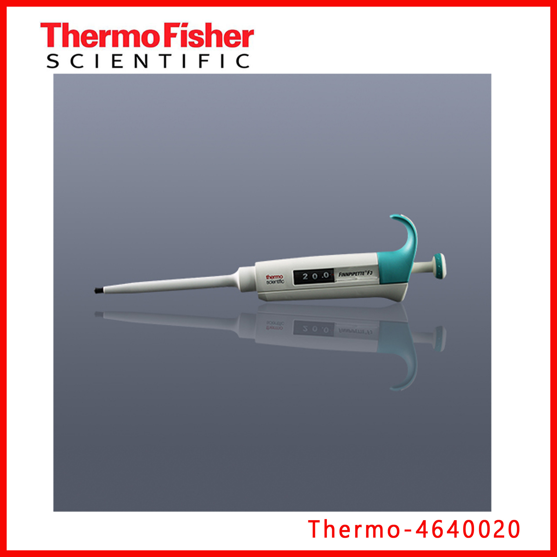 赛默飞Thermo 4640020 F3单道可调移液器,半支消毒2-20ul，青绿色
