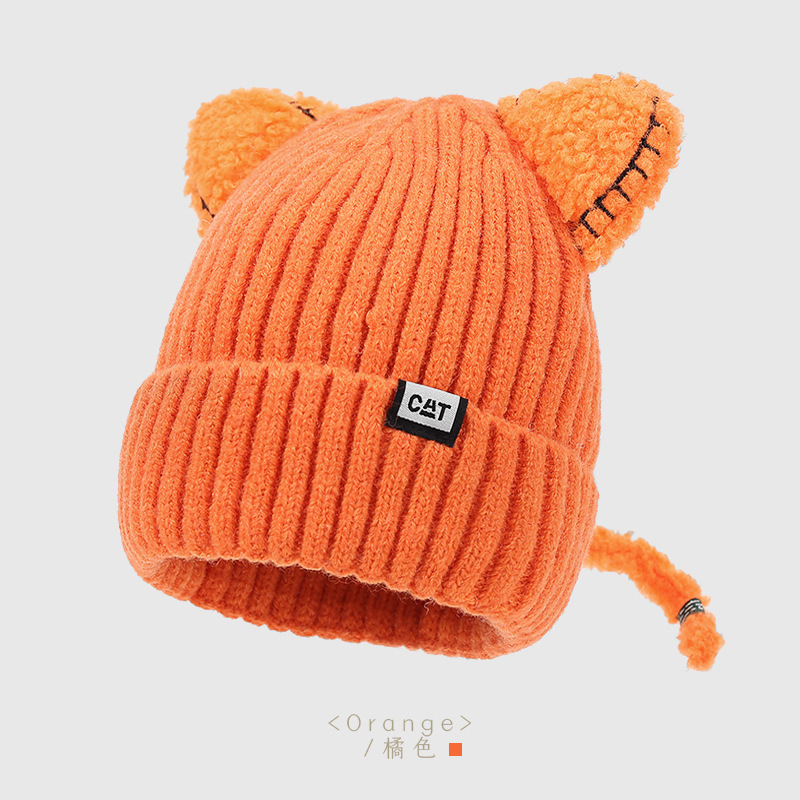 Cute Soft Cute Ear Woolen Hat display picture 9