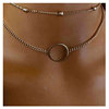 Round beads, metal chain, necklace, pendant, European style, simple and elegant design