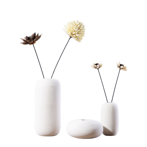 Ceramic white vase ornaments modern simple creative living room home soft decorations large and small flower arrangements wholesale