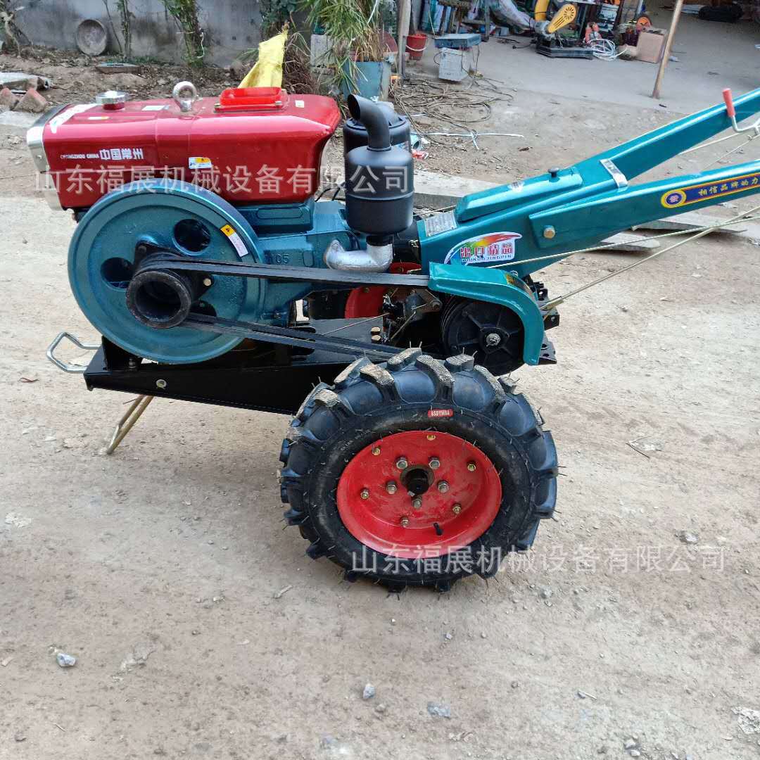 小型农用12马力手扶拖拉机 山区丘陵梯田果园开沟松土机