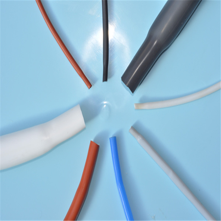 柔软阻燃硅胶热收缩管 耐温200度硅橡胶热缩管 硅胶热缩套管批发