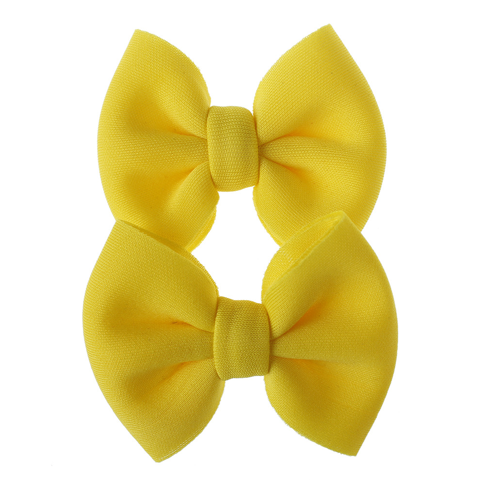 Children Hairpin Hairpin New Solid Color Bow Hair Accessories Wholesale Nihaojewelry display picture 6