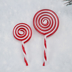 新款聖誕節跨境熱銷2020聖誕糖果亞克力雙色棒棒糖聖誕樹裝飾用品