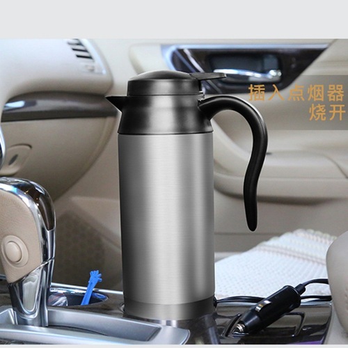 Car electric kettle 12/24V large capacity 100 degree stainless steel boiling kettle heating water cup car use