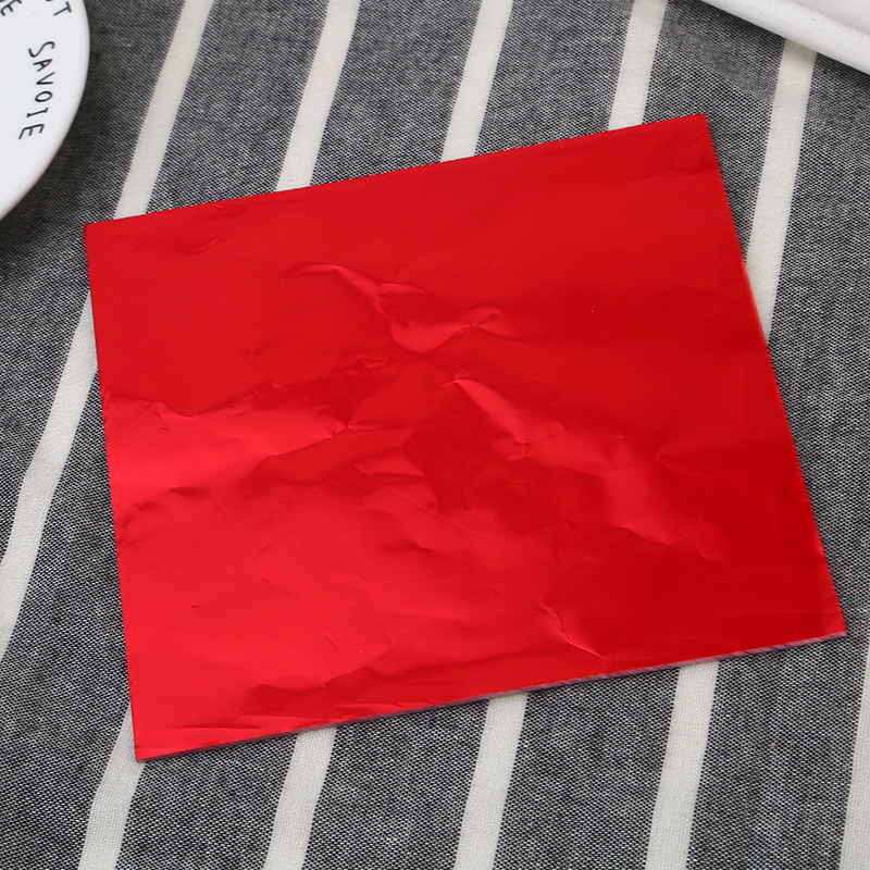 红色光面锡箔纸蒸煮不褪色糯米蛋包装锡纸锡箔纸100张/包 包装纸