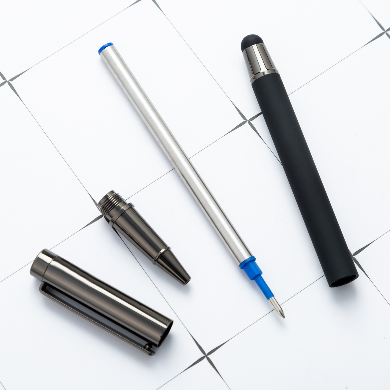 Pluma de agua neutra de metal al por mayor de fábrica, bolígrafo de firma de regalo empresarial, logotipo de impresión, bolígrafo de pantalla táctil al por mayor