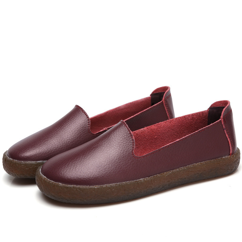 Fabricantes de fuentes transfronterizas 2020 Otoño nuevos zapatos de mujer de una sola capa zapatos casuales zapatos de Madre de fondo suave para mujer