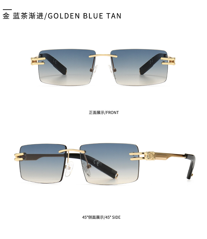 Cross-border Foreign Trade New Modern Retro Square Frame Narrow Sunglasses Ins Style Street Shot Big Brand Sunglasses 2a180 display picture 8