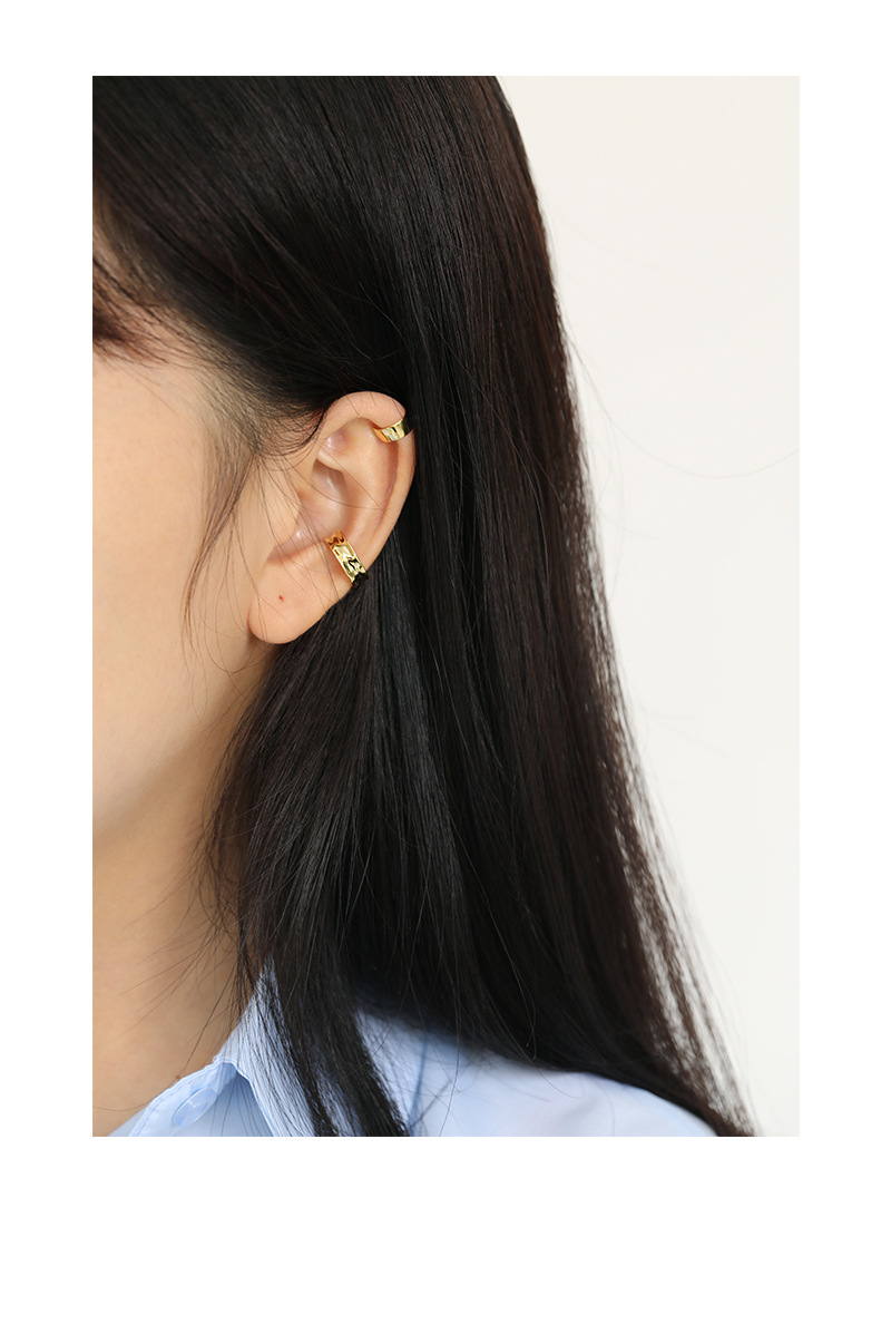 Korean Geometric S925 Sterling Silver Ear Clip display picture 2