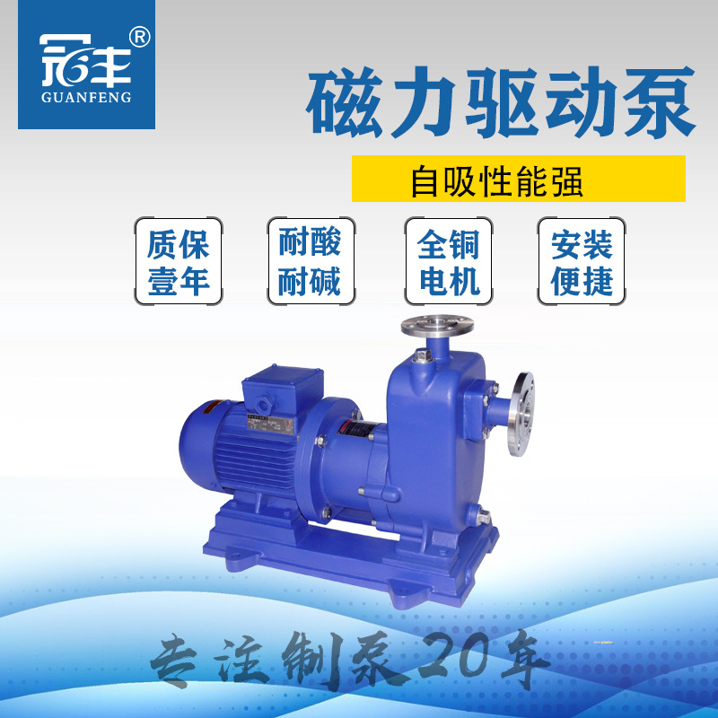 供应ZCQ80-65-125不锈钢304自吸式磁力泵 防腐 防漏