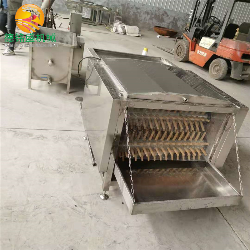 瑶海肉鸡再杀卧式脱毛机 连续式鸡鸭鹅脱毛机 全自动家禽打毛机