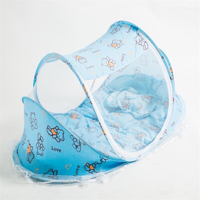 婴儿蚊帐儿童蚊帐折叠蒙古包免安装婴儿床蚊帐罩厂家直销跨境专供|ms