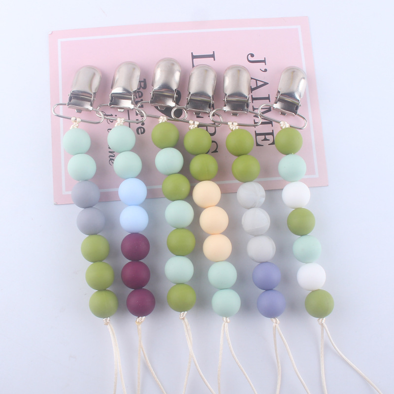 Silicona calmante chupete cadena bebé mordedor chupete clip cadena mordedor amoladora cadena anti-caída cadena anti-perdida Nuevo