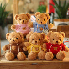 彩色卫衣小熊公仔泰迪熊毛绒玩具抱抱熊公仔小熊娃娃订LOGO礼品