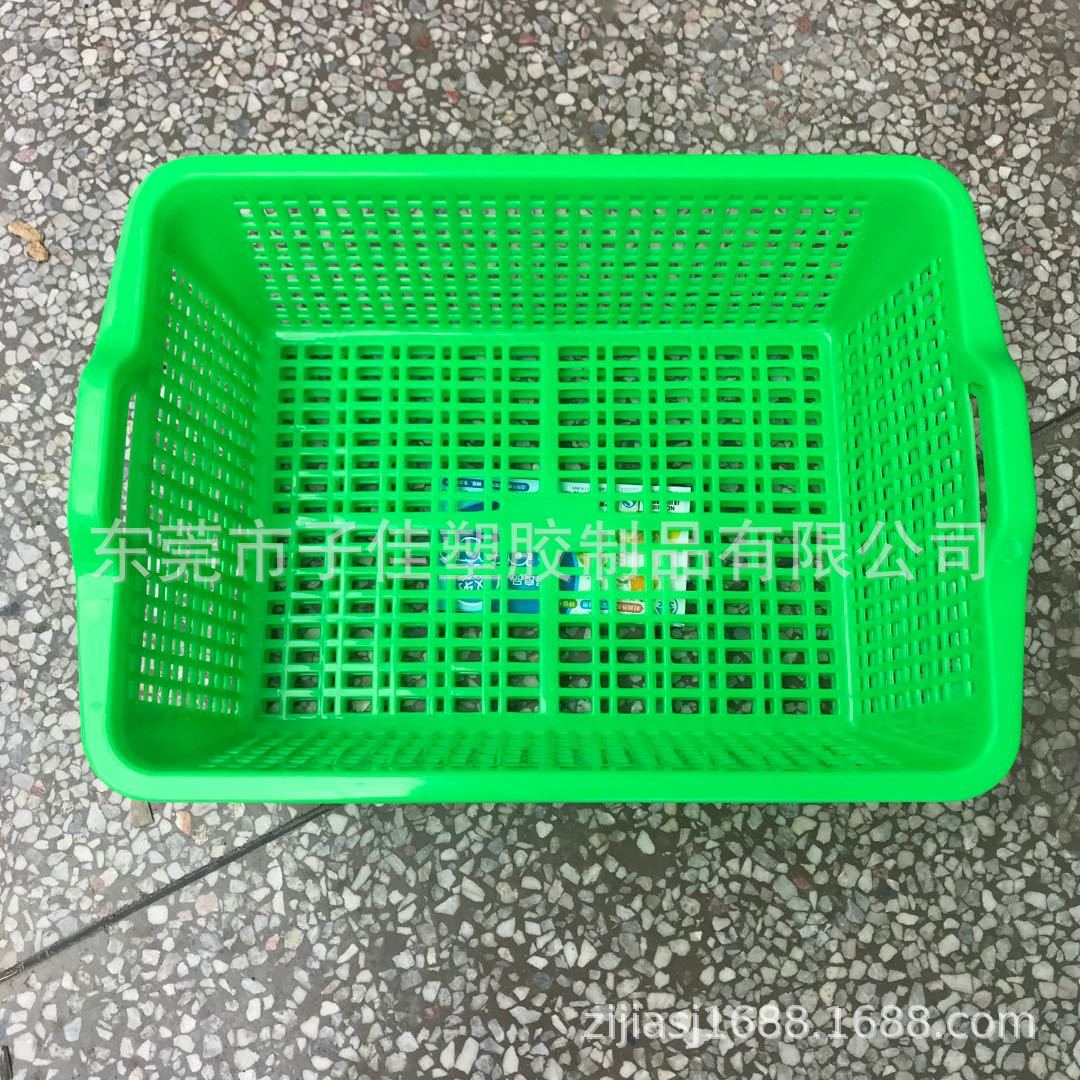塑料蓝子长方形 拣货配货用篮子 沥水篮 525*380*190mm