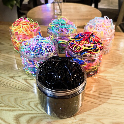 New children's colorful elastic hair ties, suitable for girls, disposable hair candy, small hair accessories