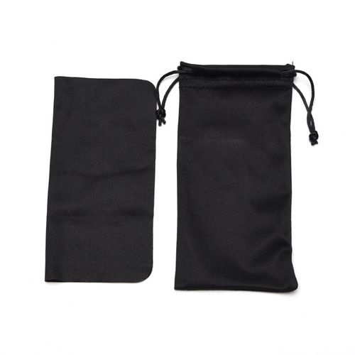 Zhenyi glasses cloth glasses bag cover high density black, white and gray 3 colors convenient double drawstring pocket can be customized with LOGO