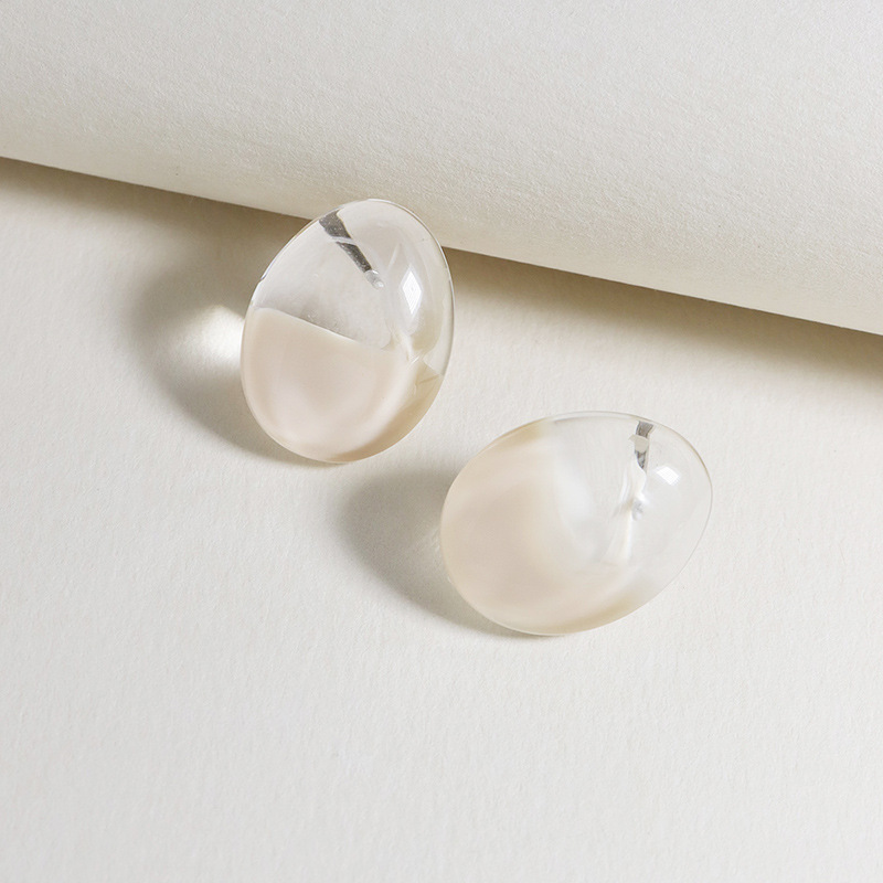 New Water Drop Transparent Plastic Block Hot-selling Simple Earrings display picture 2