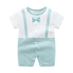 Newborn baby conjoined clothes summer thin version 0-3 months 6 baby summer dress short-sleeve full moon birthday dress for boys