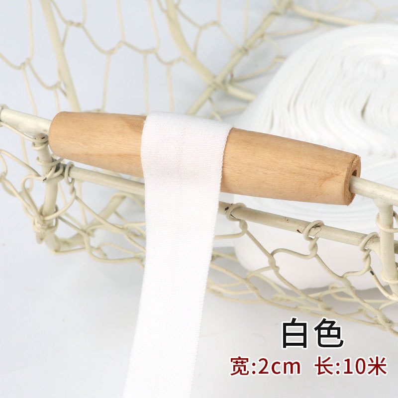 Tira de borde elástico de algodón accesorios de tela tira de borde de ropa de bebé cinta ropa interior banda elástica correa de tela plegable