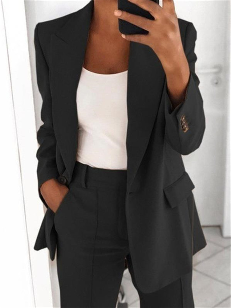 Women's Simple Style Solid Color Patchwork Single Breasted Blazer display picture 2