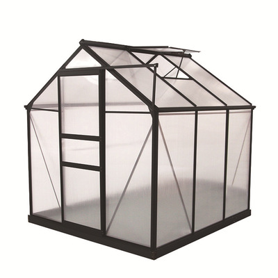 货源花房暖房蔬菜花卉种植用 PC板配铝合金框架家用温室大棚3.64平米批发