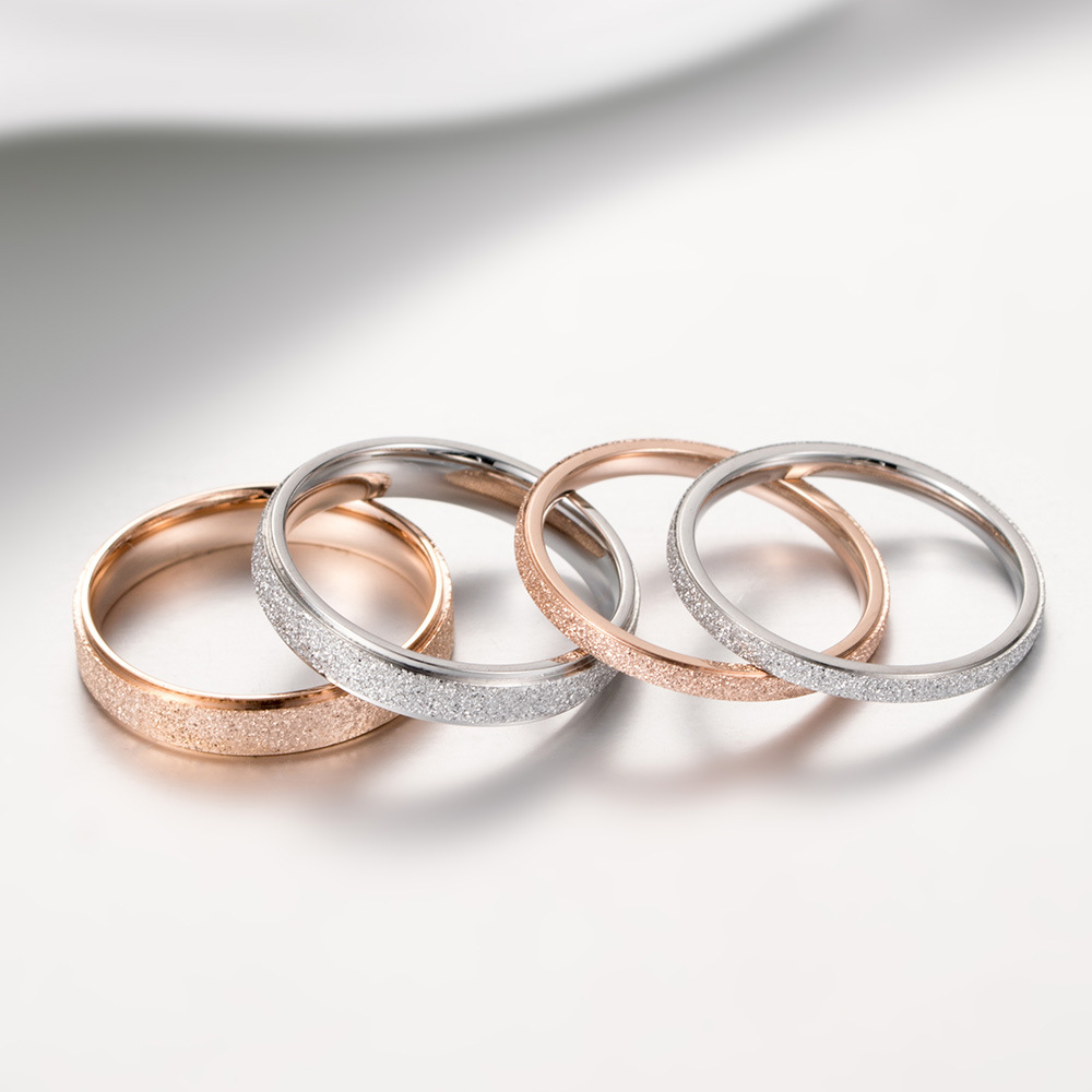 Polishing Design Simple Style Round Titanium Steel Rings Polishing Stainless Steel Rings