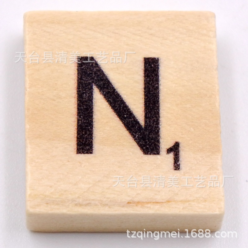 Cubo de pino 26 letras en inglés madera natural letras en inglés unidad 26 letras piezas de madera letras en inglés