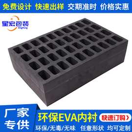 厂家供应环保eva内衬电子产品专用防火防静电EVA黑色泡棉周转托盘