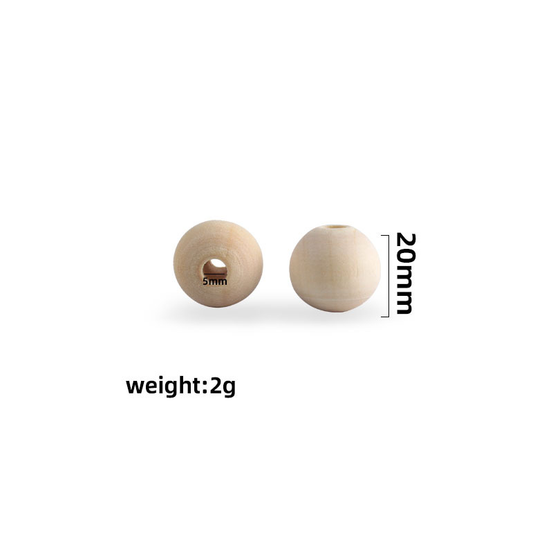 10 ~ 20mm color madera Hemu granos redondos molar juguete teether pulsera pezón cadena collar DIY accesorios de la joyería