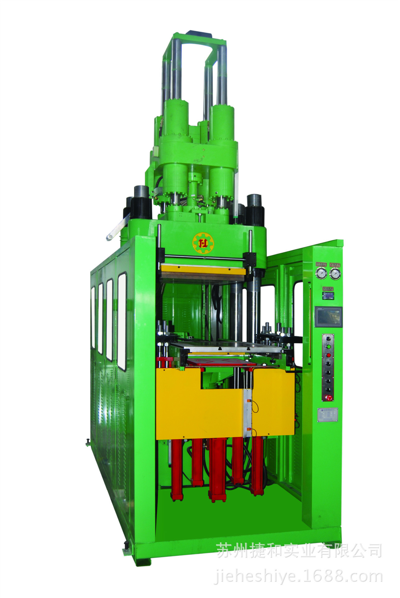 捷和精密-立式先进先出射出机    橡胶射出机