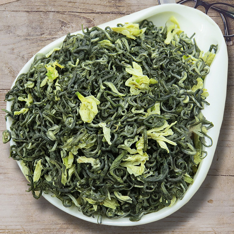2020 newly picked and processed tea leaves Sichuan, Ya'an Jasmine Tea bulk Mengding Mountain Snow highly flavored type Maojian 500g