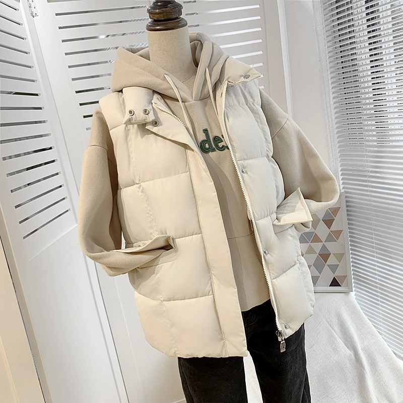 Vest have cash less than that is registered in the accounts 2020 Korean Edition Easy Versatile Exorcism waistcoat Sleeveless Down cotton Vest vest coat