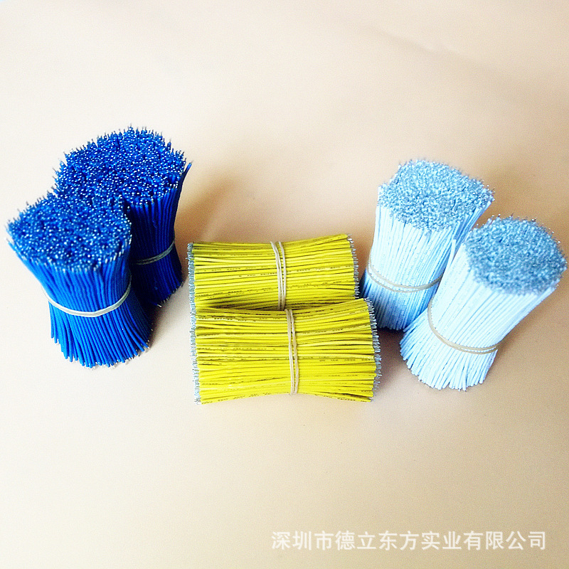 厂家直销 双头浸锡短线 ROHS REACH、NP标准 环保PE电子线加工