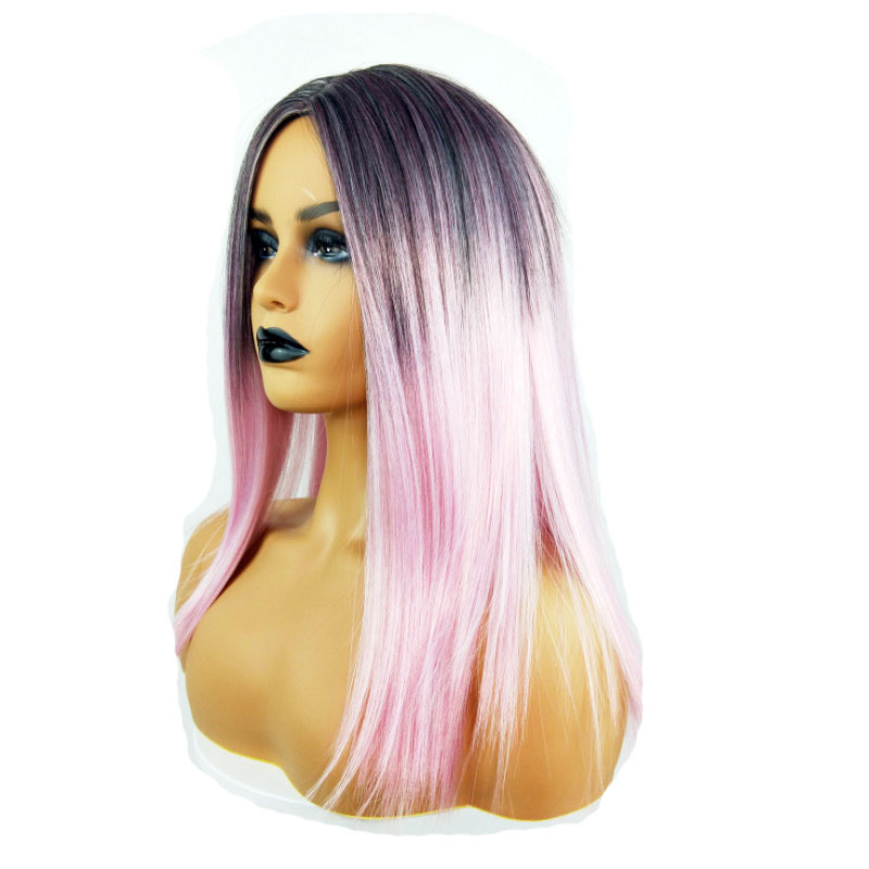 Unisex Fashion Street High Temperature Wire Centre Parting Long Straight Hair Wigs display picture 7