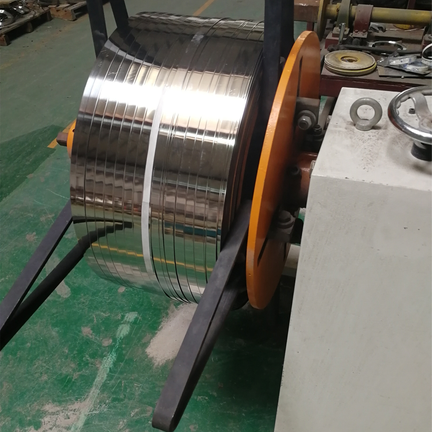 美标201不锈钢打包带新能源电池捆扎带锂电池捆绑带1.0mm*19mm圆