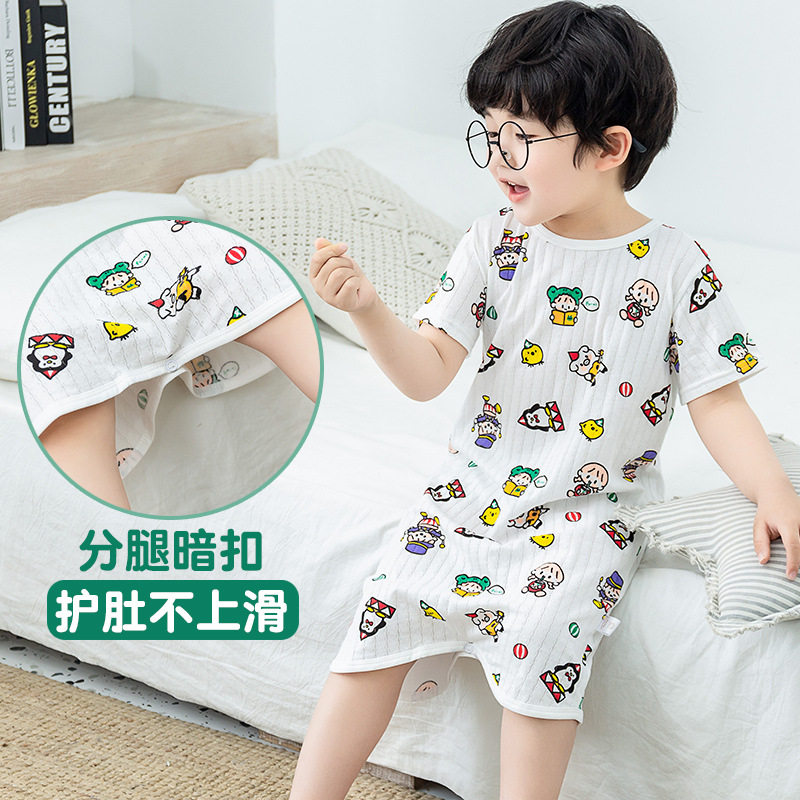 Children's summer thin respiratory pijama for men and women