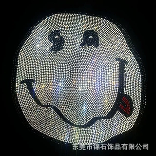 水钻烫图|奥钻烫图 烫钻排版加工卡通图案 笑脸烫钻图案 生产