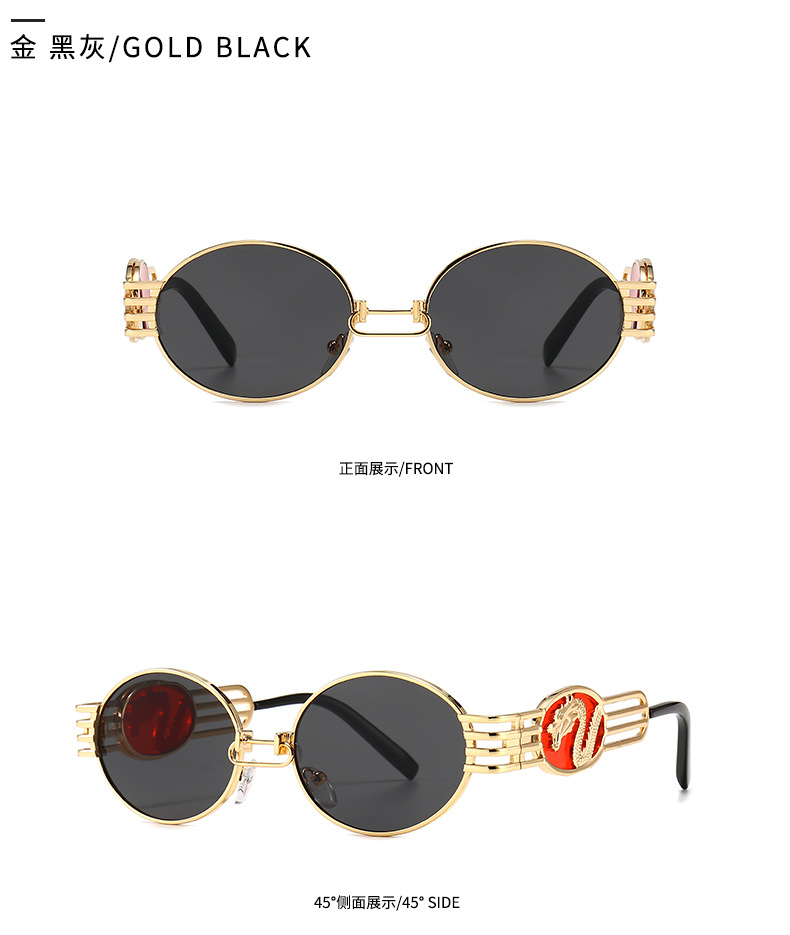 Nouveau Moderne Rétro Hip-hop Punk Exagérée Grande Marque Lunettes De Soleil display picture 9