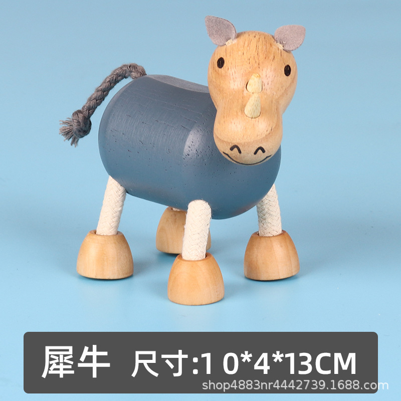 Figura Mini de Animales de Madera 18 Modelos Madera para Niños image 9