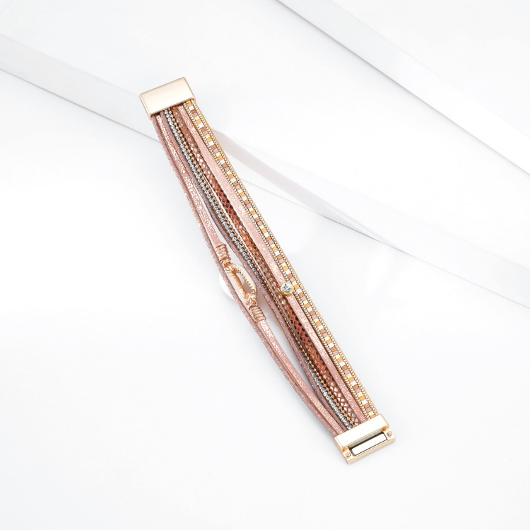 Bohemian shell leather bracelet